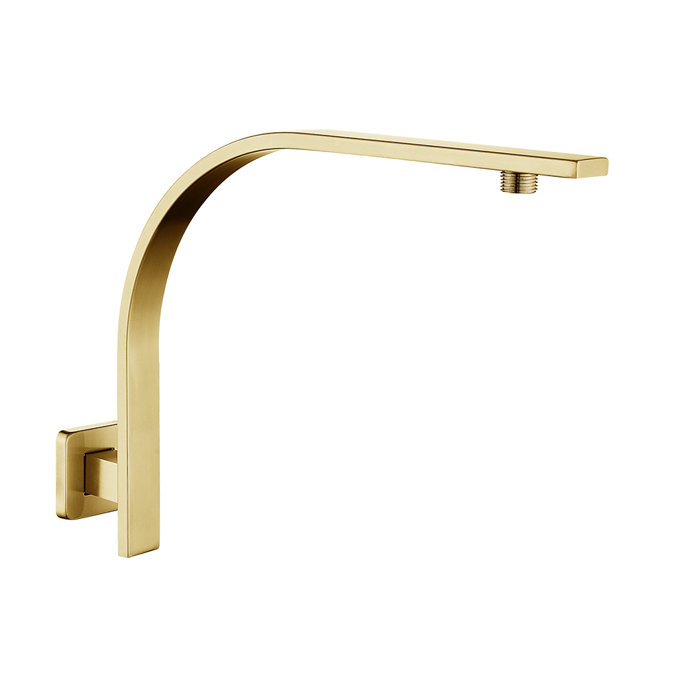 [41016] Cavallo Brushed Yellow Gold Gooseneck Wall Mounted Shower Arm