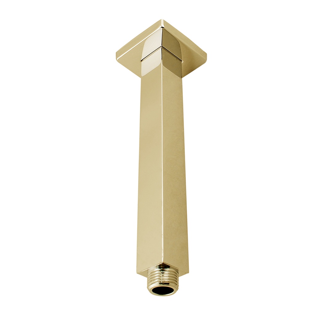 [41014] Cavallo Brushed Yellow Gold Square Ceiling Shower Arm 200mm