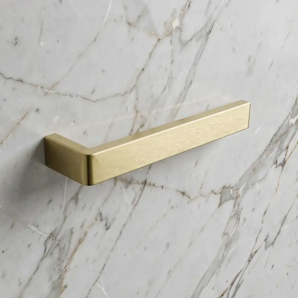 [41021] Cavallo Brushed Yellow Gold Square Towel Rail 255mm