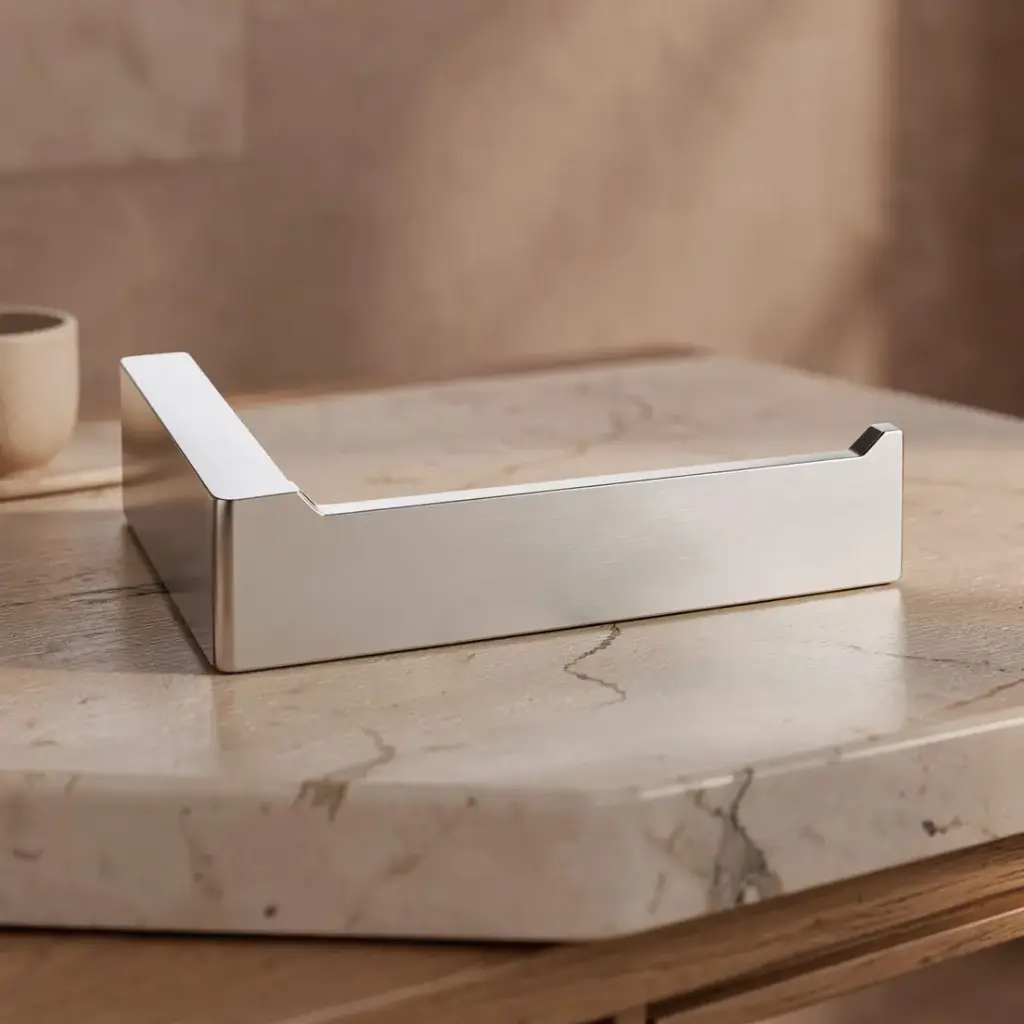 [40988] Cavallo Chrome Square Toilet Roll Holder