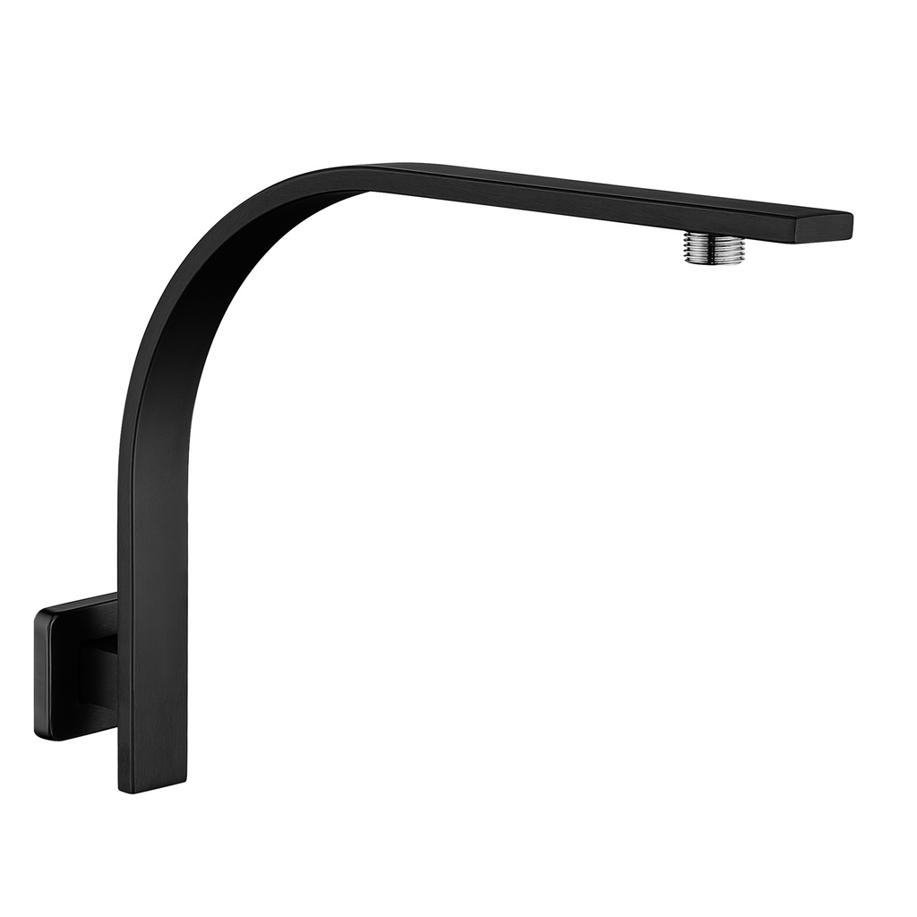 [41002] Cavallo Matte Black Gooseneck Wall Mounted Shower Arm