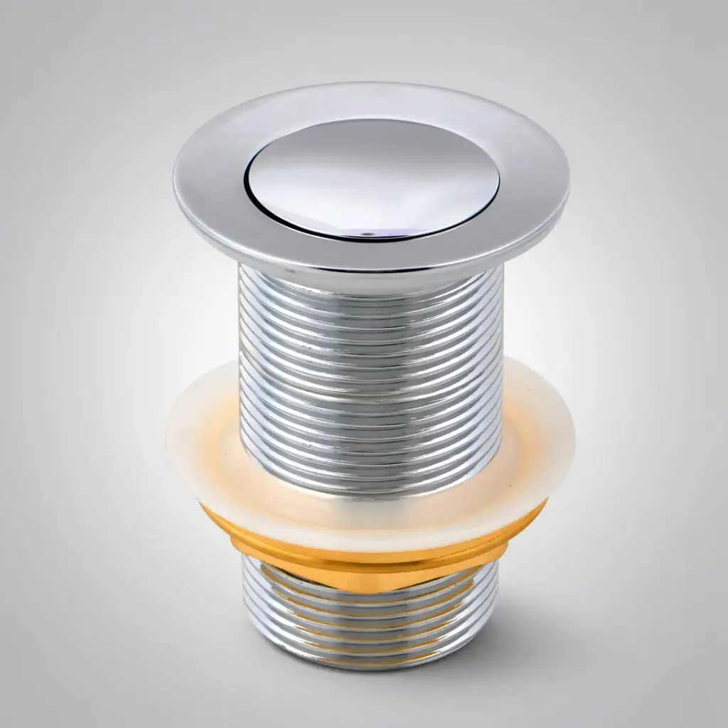 Chrome 32/40mm Solid Brass Basin Pop Up Waste with NO Overflow