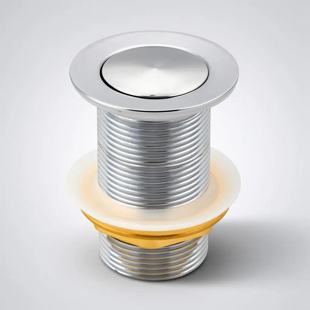 [41086] Chrome 32/40mm Solid Brass Basin Pop Up Waste with NO Overflow