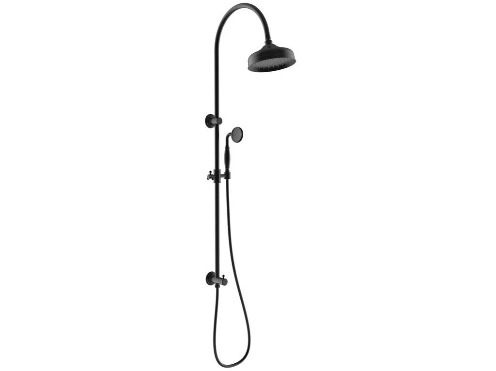[44225] Clasico Combination Shower Set in Matt Black