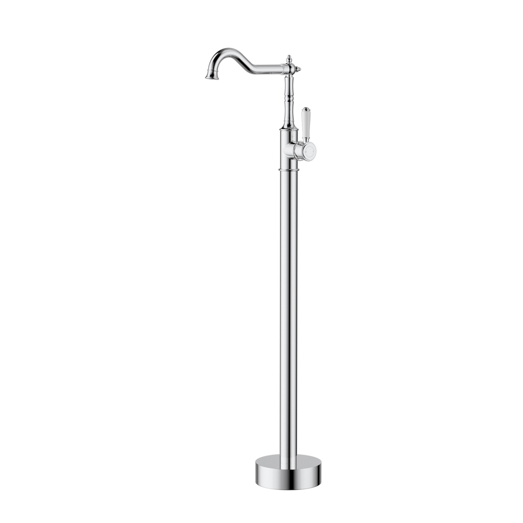 [44751] Clasico Free Standing Bath Mixer Chrome With Ceramic Handle