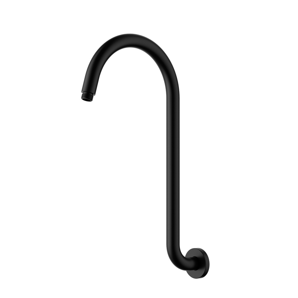 [44947] Clasico Gooseneck  Shower Arm High Rise Matt Black