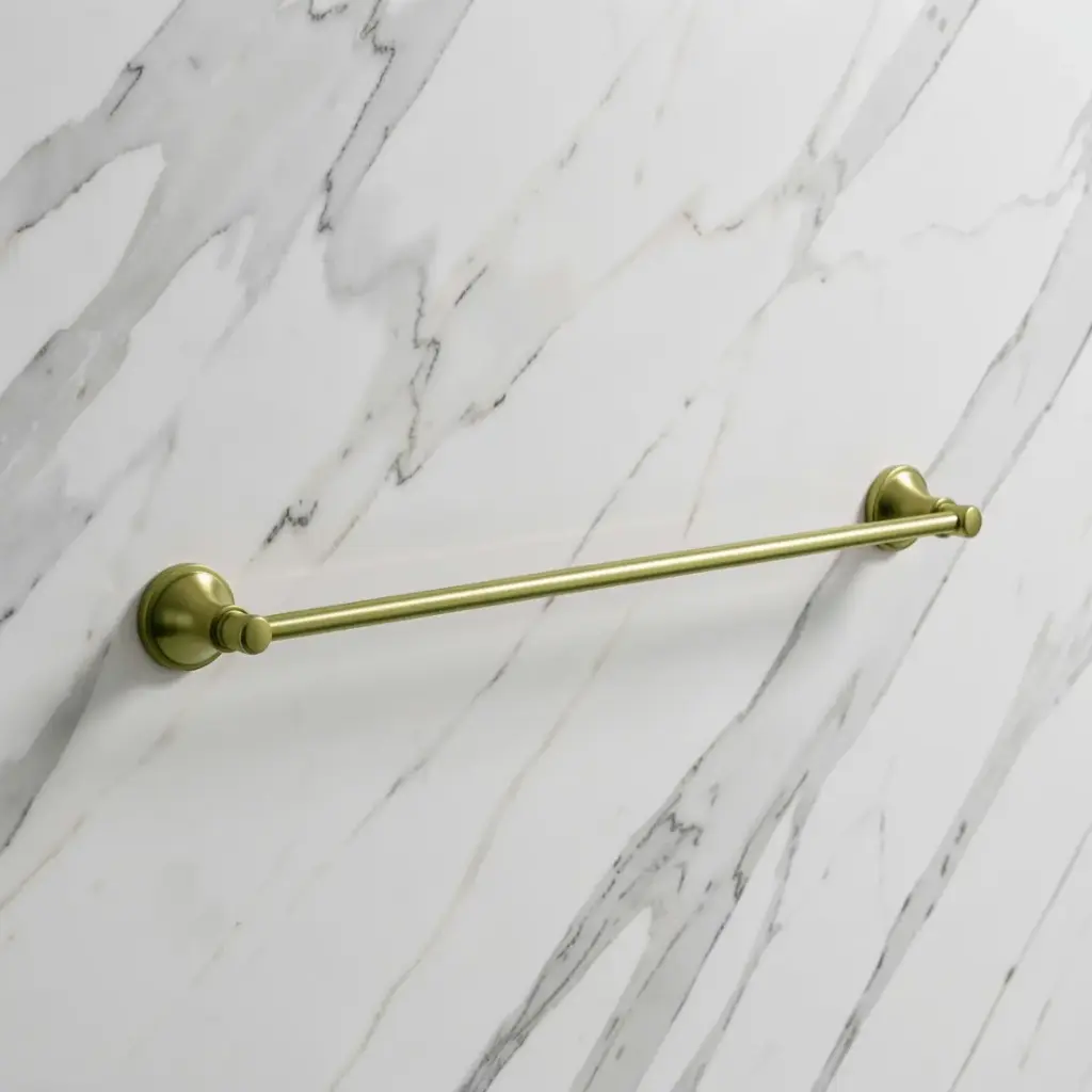 [44189] Clasico Single Towel Rail 600mm in Brushed Gold