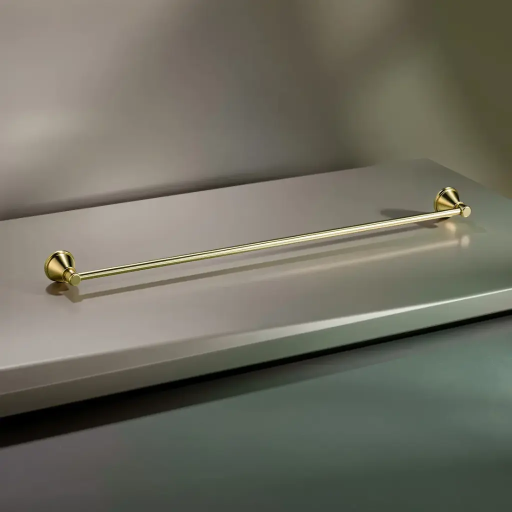 [44193] Clasico Single Towel Rail 800mm in Brushed Gold