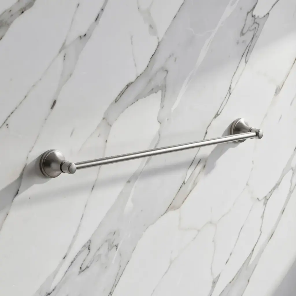 [44194] Clasico Single Towel Rail 800mm in Brushed Nickel