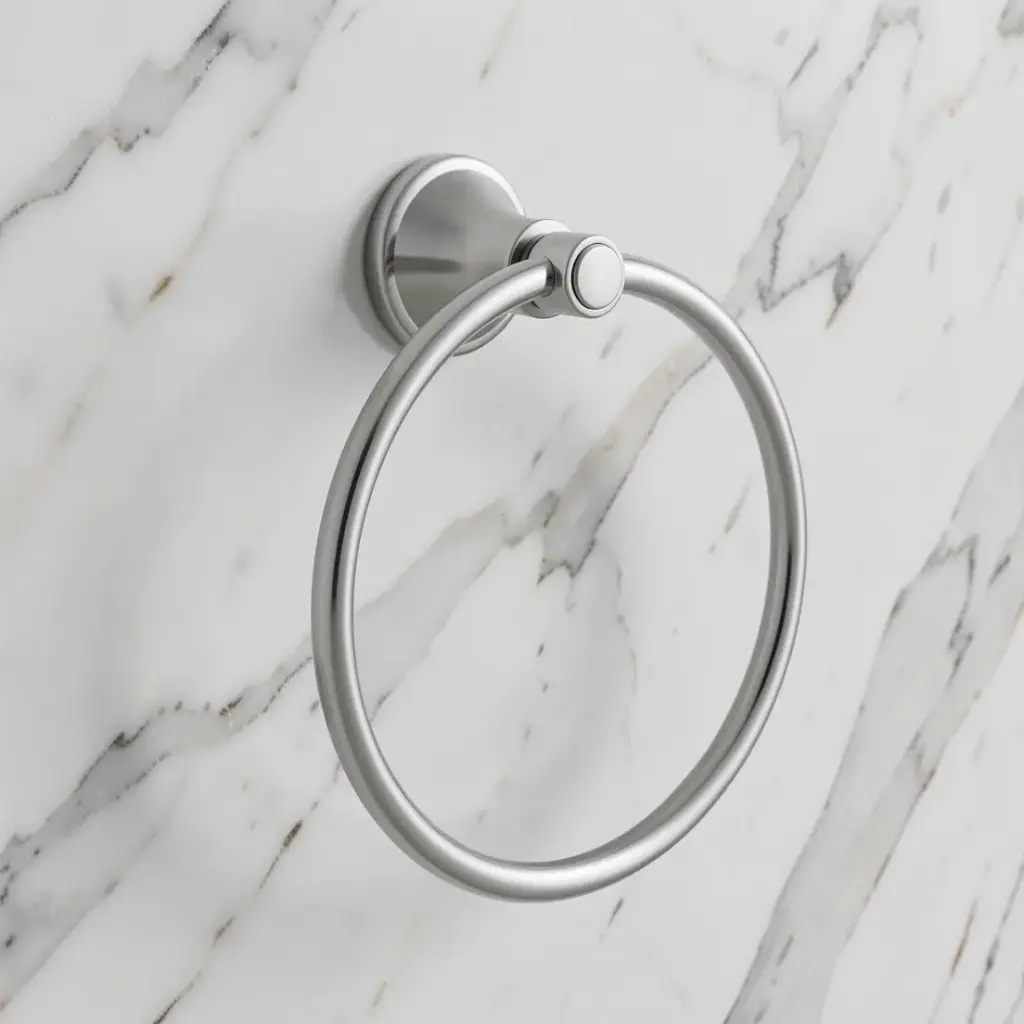 [44205] Clasico Towel Ring in Brushed Nickel