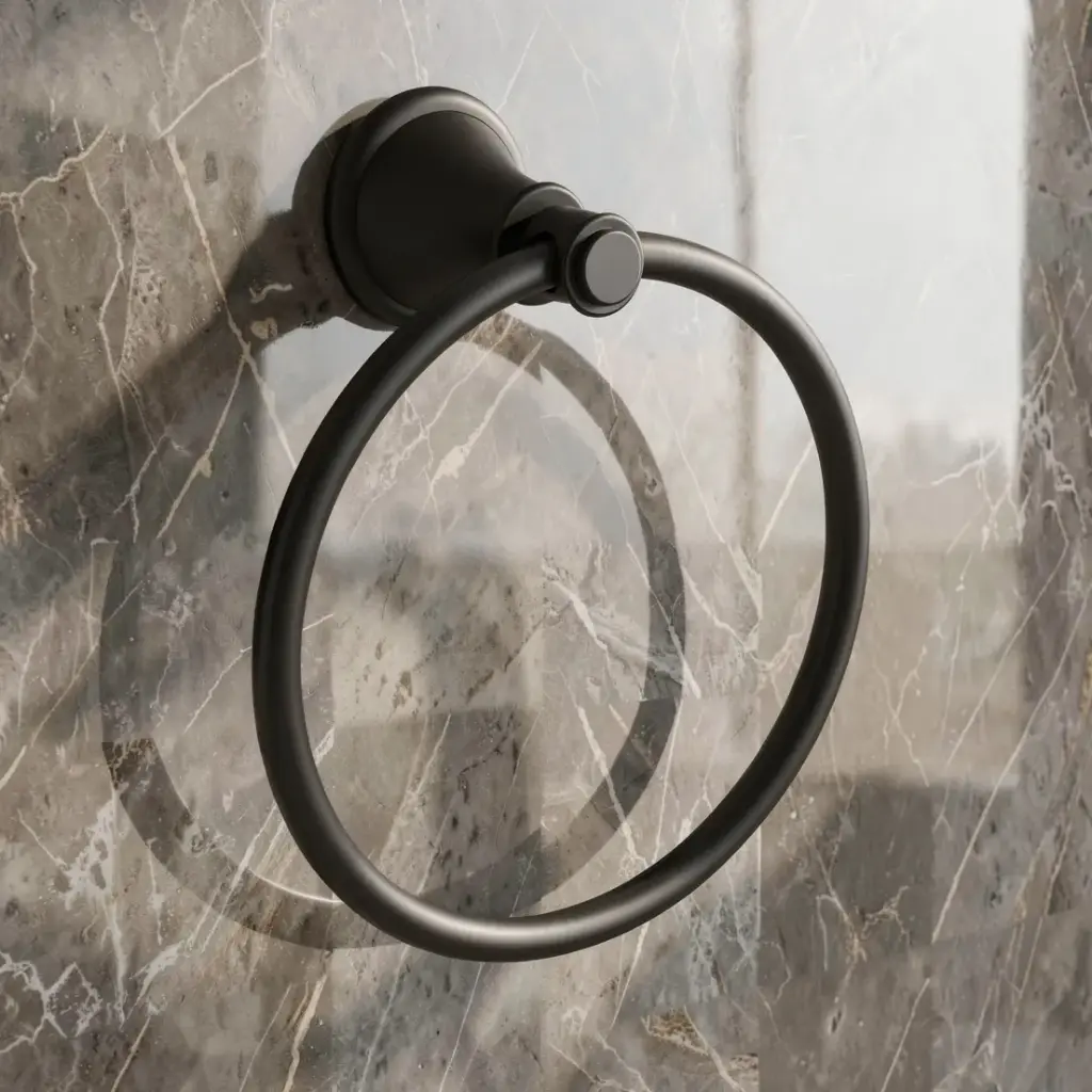 [44206] Clasico Towel Ring in Matt Black