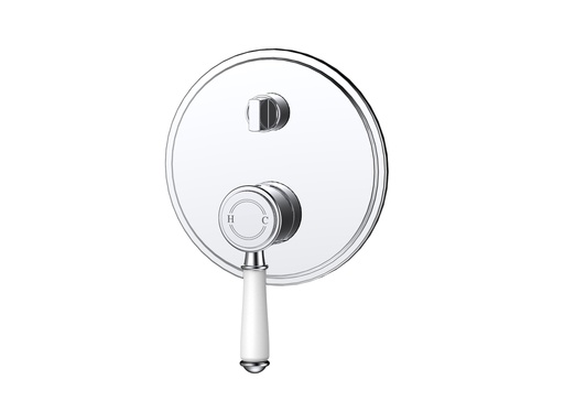 [44275] Clasico Wall Diverter Mixer Trim Kits Ceramic handle Chrome