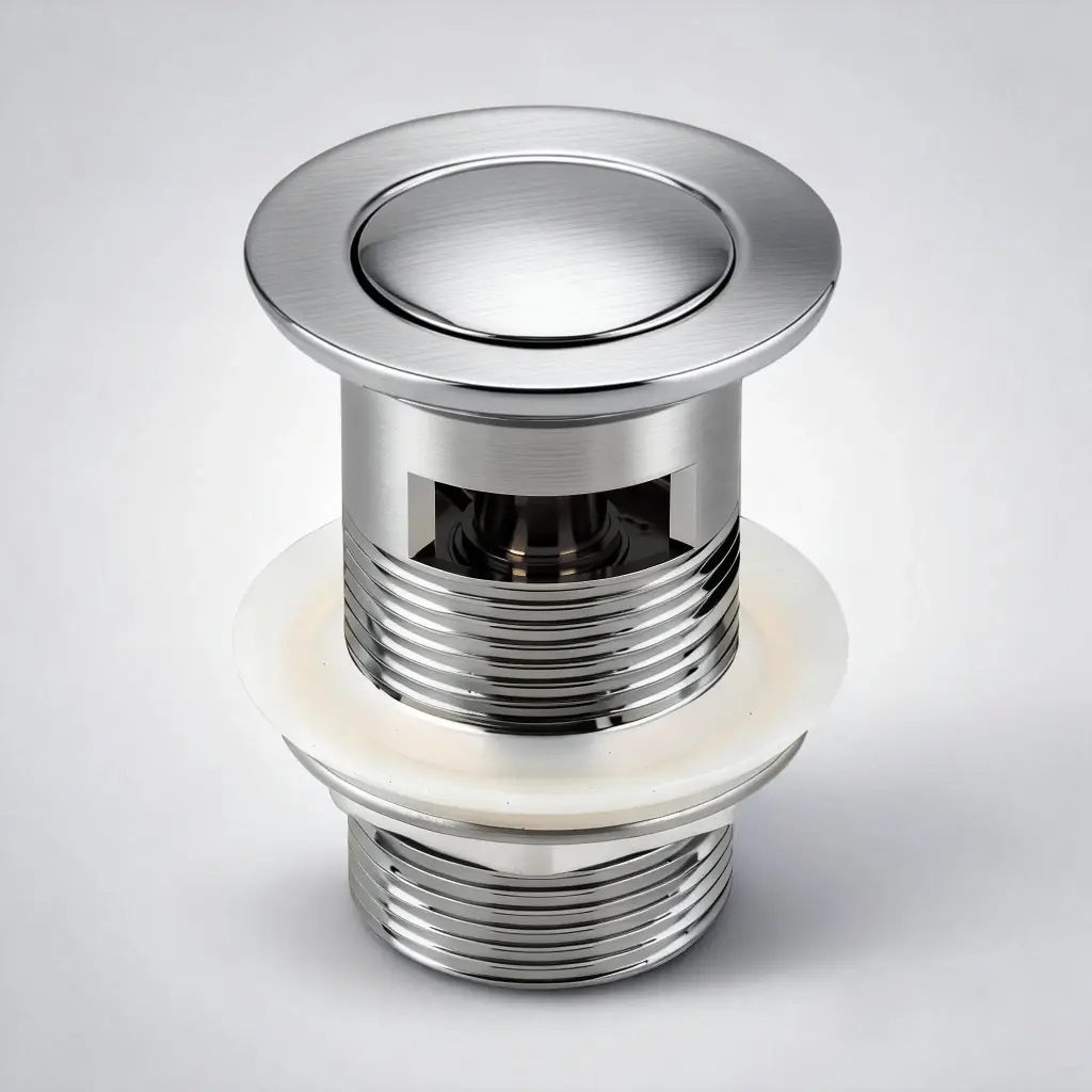 [70066/SPW32BN] Coco Brushed Nickel Solid 32mm Pop Up Waste With Overflow