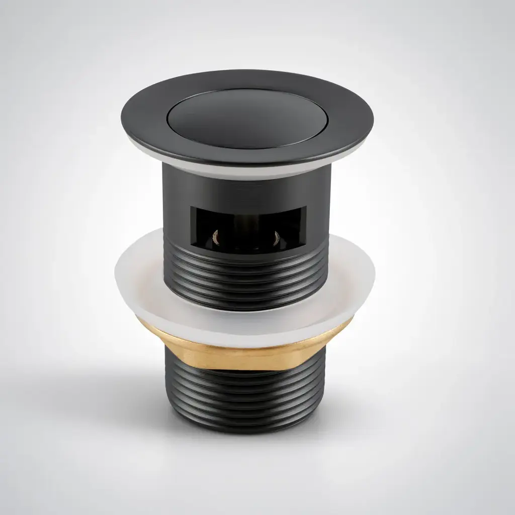 Coco Gunmetal Grey 32mm Solid Pop Up Waste With Overflow