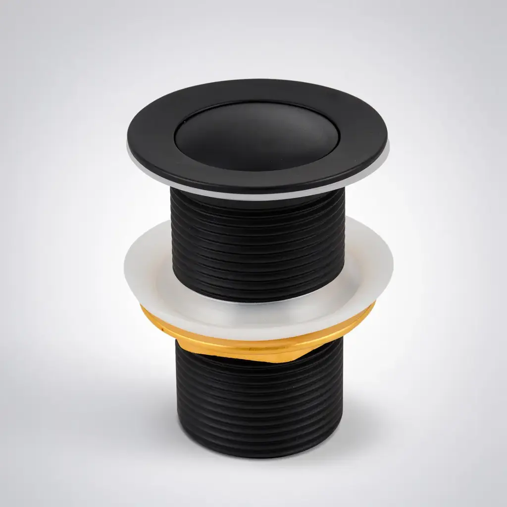 [70071/SPW32B-NF] Coco Matte Black 32mm Solid Pop Up Waste Non Overflow Plug Waste