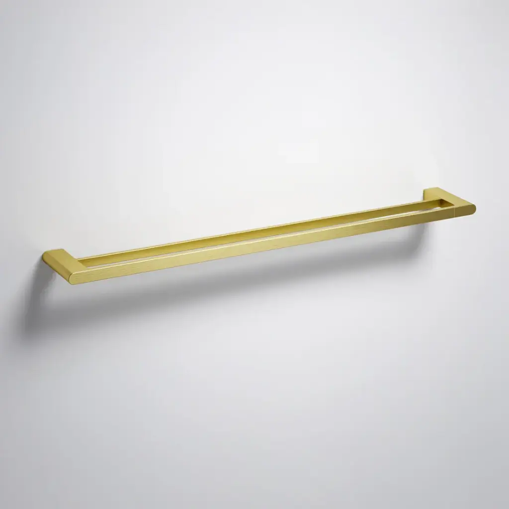 [44561] Cora  Double Towel Rail 800mm Brushed Gold