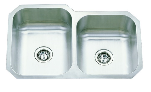 [43117] Cora Double Bowl Undermount Sink No Tap Hole 808 x 490mm(304 Stainless Steel)