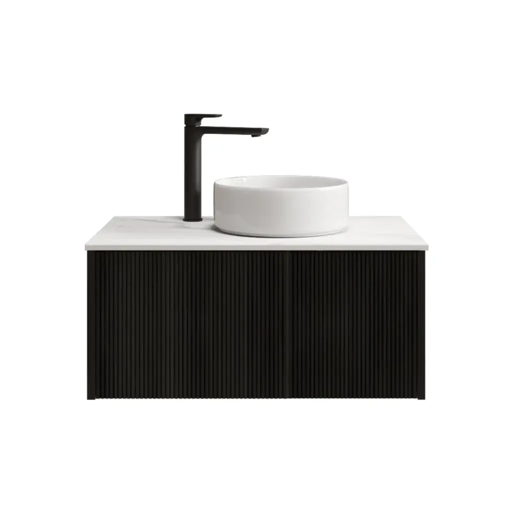 [98511/Cust-K800W-BO] 800mm Customised Kiama Plywood One Door One Drawer Wall Hung Vanity Cabinet Only Bottega Oak