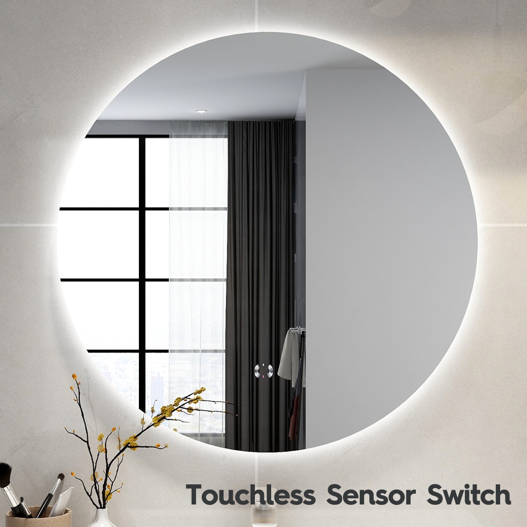 [86118/UL750BM] 750mm Round 3 Color Backlit LED Mirror With Touchless Sensor Switch