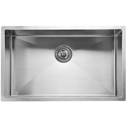[44596] Eden Single Bowl Above/Undermount Sink (R10 Corner),230mm Depth Stainless Steel