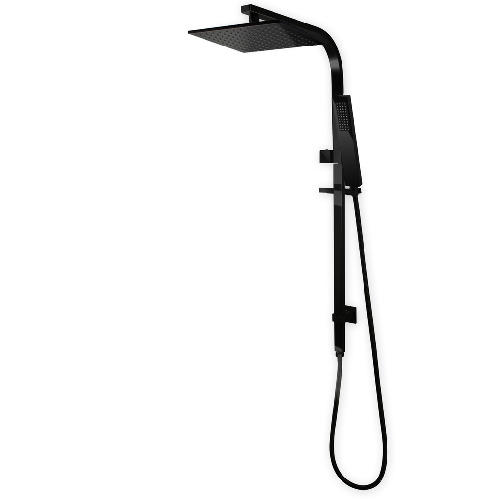 [40715] Esperia 10" High Gloss Black Square Shower Station