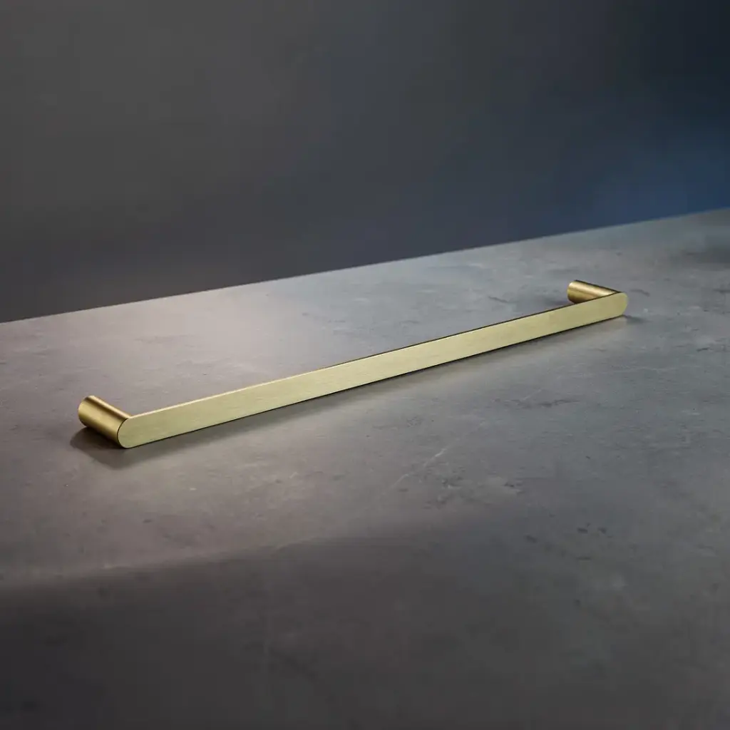 [40662] Esperia Brushed Yellow Gold Single Towel Rail 600mm