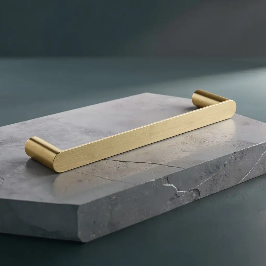 [40666] Esperia Brushed Yellow Gold Towel Rail 300mm