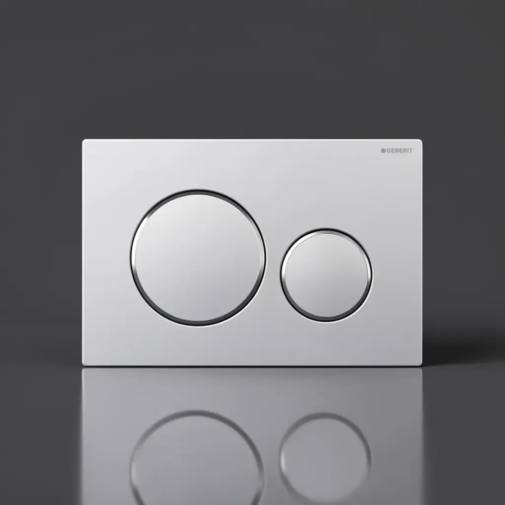 [50207] Geberit Sigma20 Matt Chrome Plate With Chrome Trim