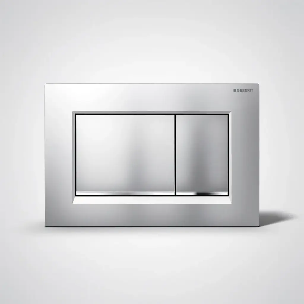 Geberit Sigma30  Matt Chrome Plate With Chrome Trim