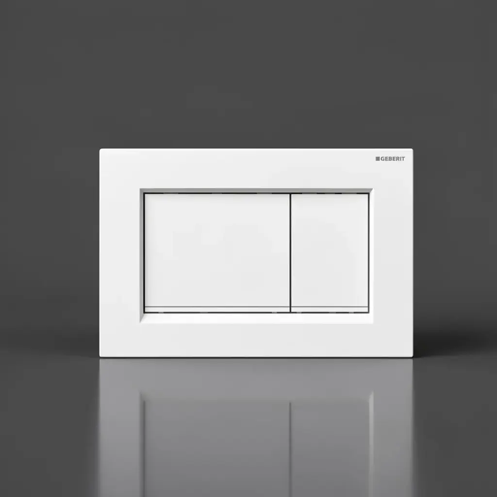 [50212] Geberit Sigma30 Matt White Plate With White Trim