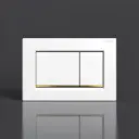 Geberit Sigma30 White Plate With Gold Trim