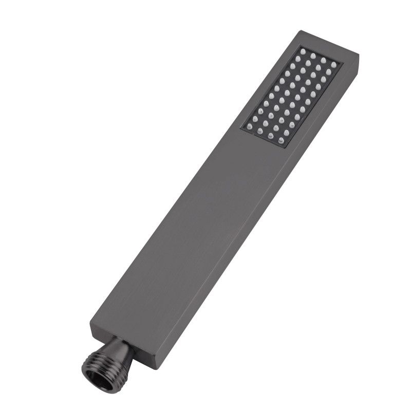 [41150] Gun Metal Grey Brass Square Handheld Shower Spray Head