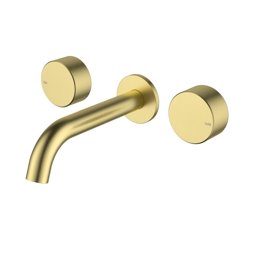 [44834] Hali 1/4 Turn C/D Wall Basin Set Brushed Gold