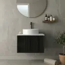 Kiama 600mm Bottega Oak One Drawer Wall Hung Vanity Cabinet Only