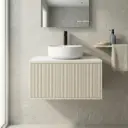 Kiama 750mm Coastal Oak One Drawer Wall Hung Vanity Cabinet Only