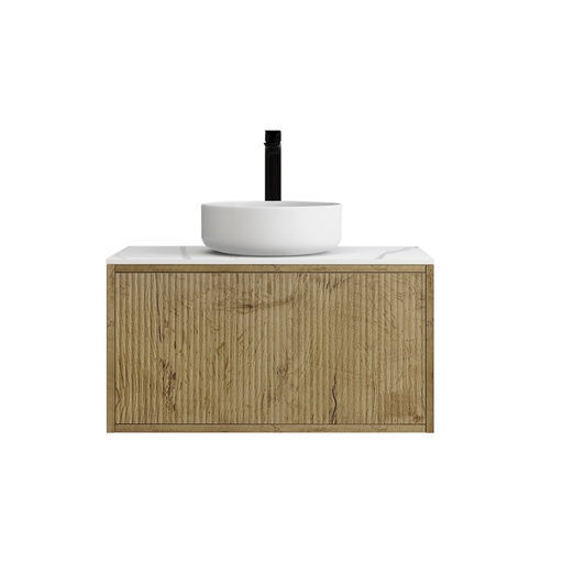 Kiama 750mm Prime Oak One Drawer Wall Hung Vanity