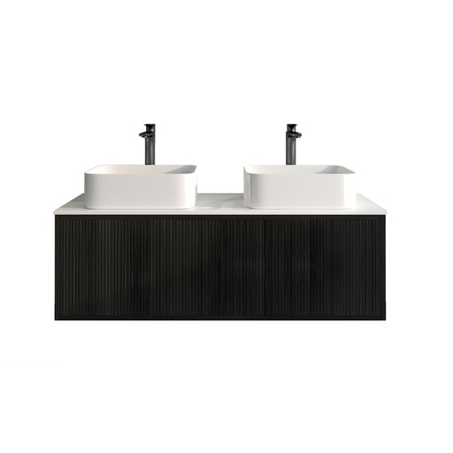 [93329/K1239RW-BO] Kiama Slim 1200mm Bottega Oak One Right Drawer One Left Door Narrow Wall Hung Vanity Cabinet Only