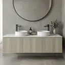 1500mm Kiama Coastal Oak Midder Door Narrow Wall Hung Vanity Cabinet Only