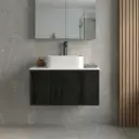 Kiama Slim 750mm Bottega Oak One Drawer Narrow Wall Hung Vanity Cabinet Only