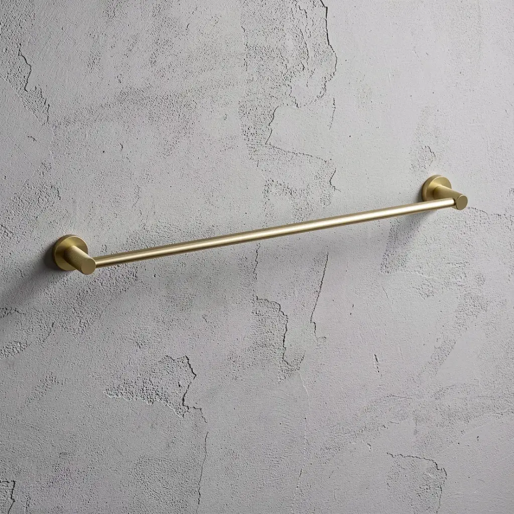 [44710] Linie Single Towel Rail 800mm Brushed Gold