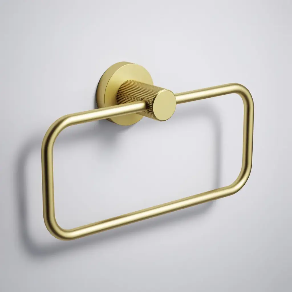 [44722] Linie Towel Ring Brushed Gold