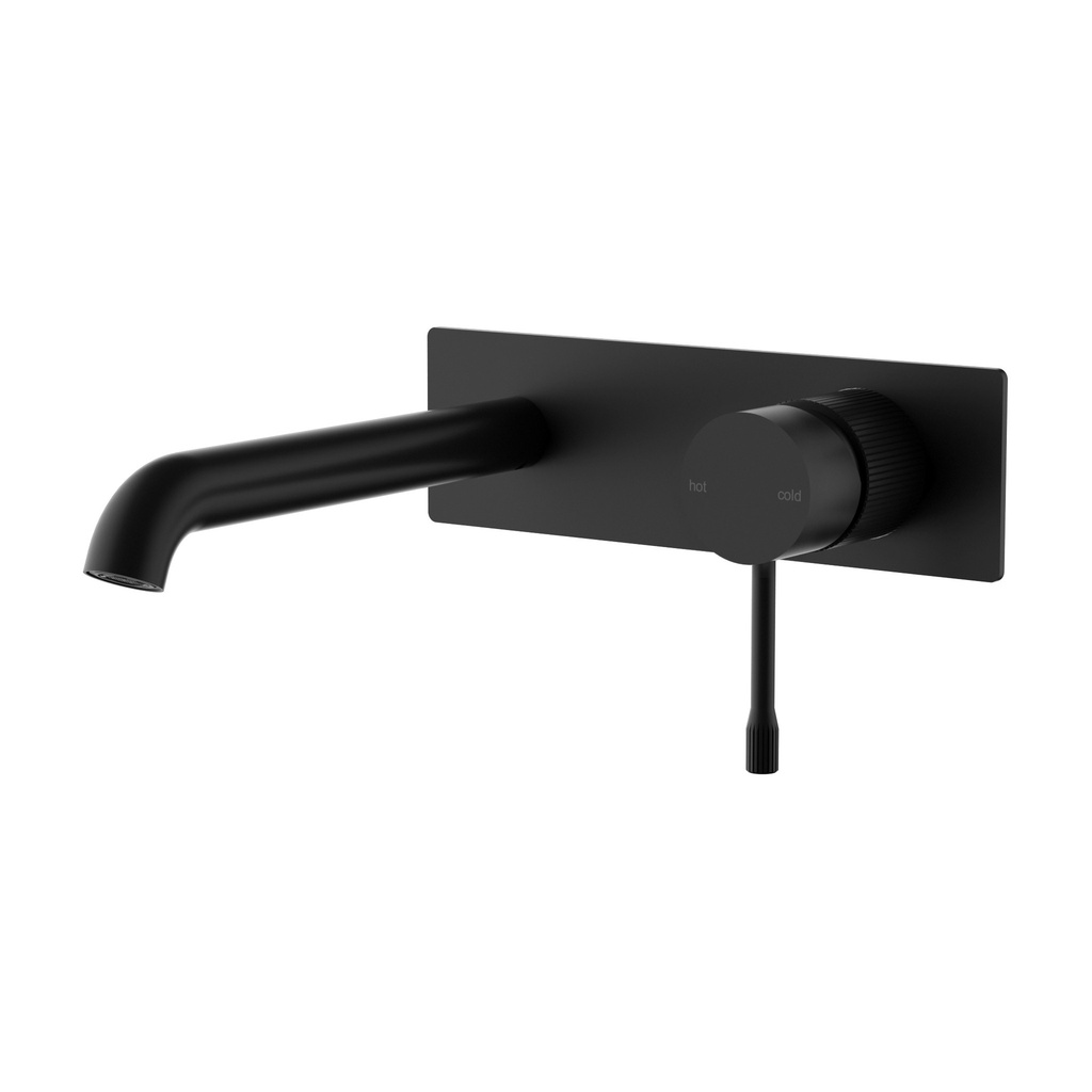 [44648] Linie Wall Basin Mixer Trim Kit With 220mm Spout Matt Black