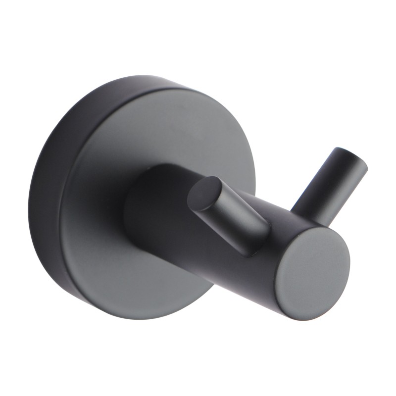 Lucid Pin Round Black 304 Stainless Steel Double Wall Hook