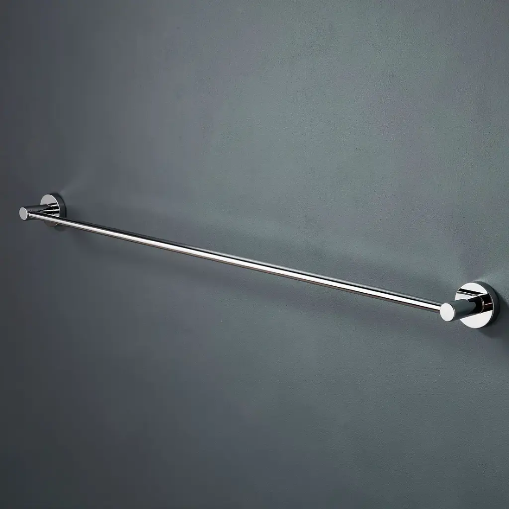 [40187] Lucid Pin Round Chrome Single Towel Rack Rail 790mm