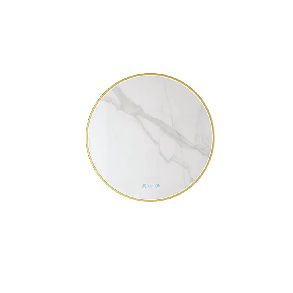 [50631] Maia Series 900x900x45mm Brushed Gold Round LED Mirror