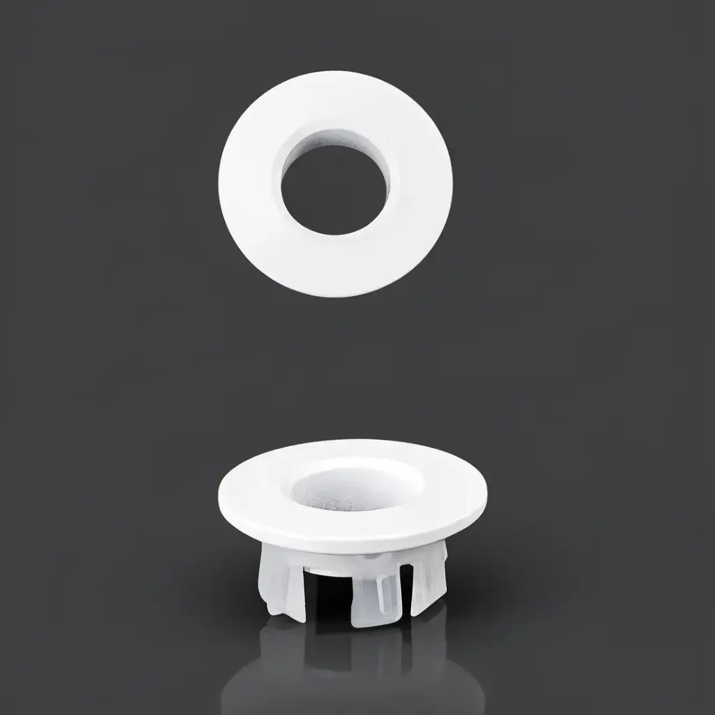 [55542] Matte White Overflow Ring