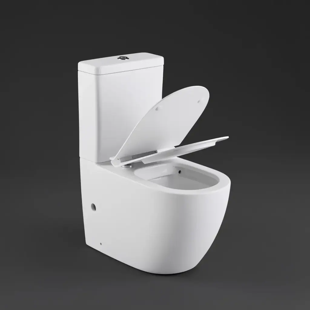 [71006/TPT-EDEN-MW] Matte White Two-piece toilet 180mm S-tarp with plastic variable pipe