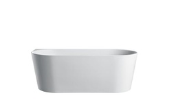 Musen Gloss White Back To Wall Round Bathtub (1500*750) Thin Edge Without Overflow
