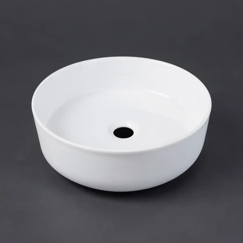 Otus Above Counter Round Basin No tap hole 335 x 335 x 120 mm Gloss White