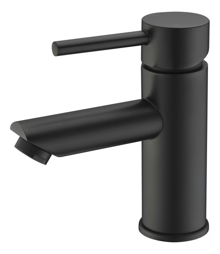 [43799] Otus Pin Handle Basin Mixer Matt Black Lead Free